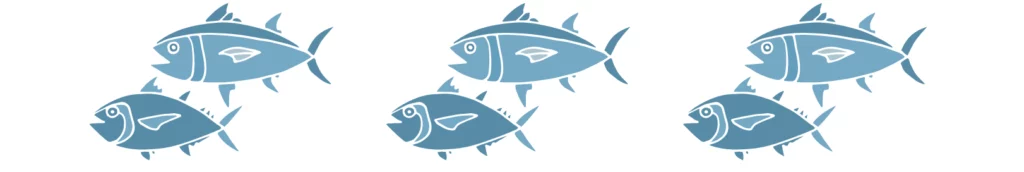 Illustration of 6 fishes